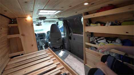 Additional Works After Building Wood Shelves in Your Cargo Van