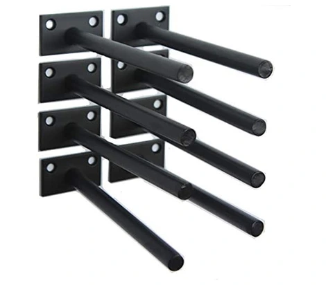 4ct Sturdy Floating Shelf Steel Bracket Set w/ Screws & Drywall Anchors 4.25" 