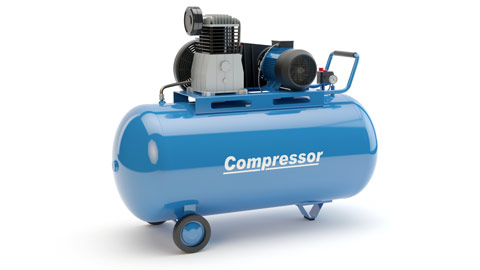 Air compressor with aluminum air tank