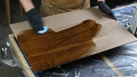 Walnut wood countertop mineral oil finish