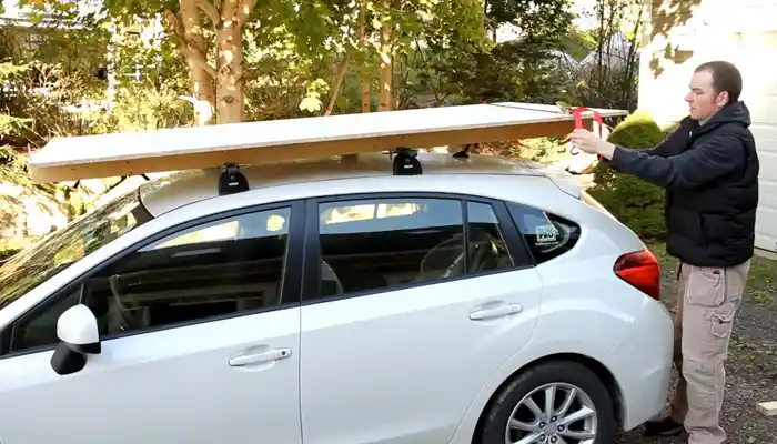 how to tie plywood to roof rack