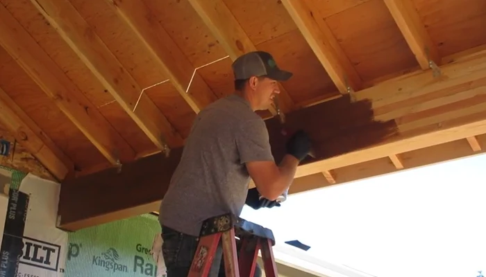 How to Stain Glulam Beams