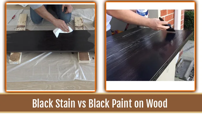 black stain vs black paint on wood
