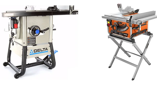 Delta vs Ridgid Table Saw - Differences Between Them